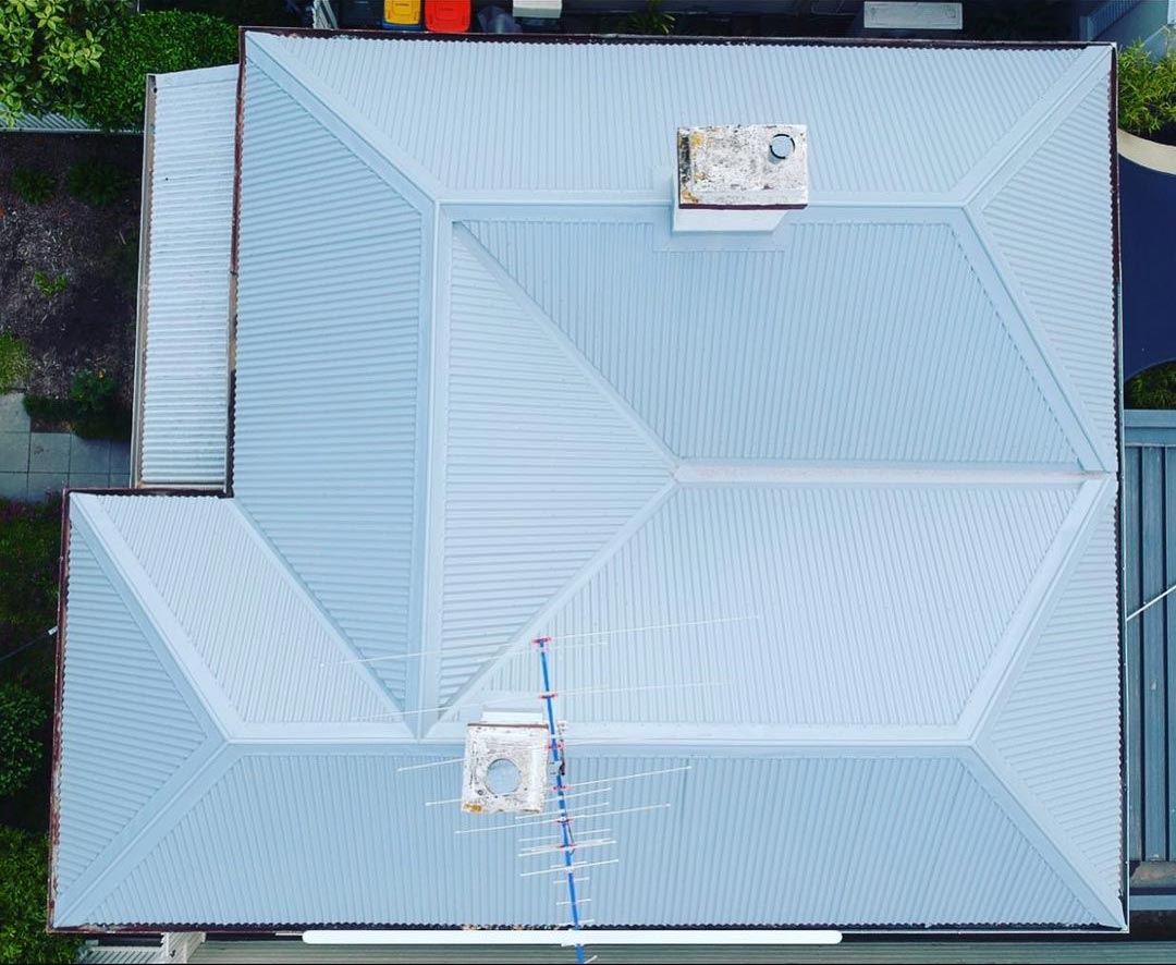 Drone Shot of a Modern House with Colorbond Re-roofing Melbourne